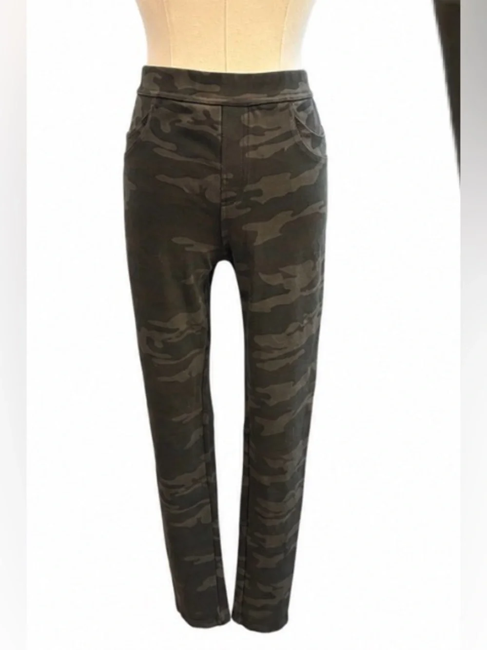 Anthropologie Sanctuary Olive Green Camo Slim Pull-on Legging Pants Medium - Picture 2 of 3
